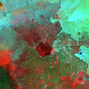 Volcano Collection: Syrian Desert, satellite image