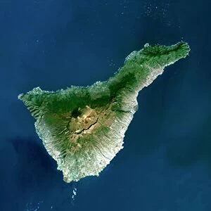 Geological Poster Print Collection: Tenerife, satellite image
