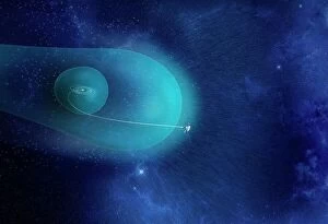 Trajectories Collection: Voyager probe trajectory, artwork C018 / 0285