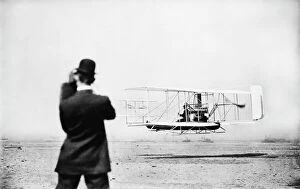 Wilbur Wright Collection: Wright Model A aircraft flight, 1909 C017 / 7837