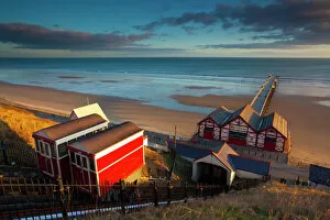 North East Collection: England, Cleveland, Saltburn-by-the-Sea. View from the top of the funicular railway