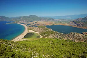 Related Images Framed Print Collection: Aerial view of Dalyan, Dalaman, Anatolia, Turkey, Asia Minor, Eurasia