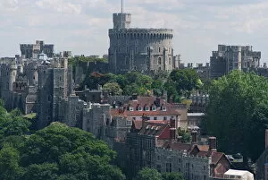 Manor Collection: Aerial view, Windsor Castle, Windsor, Berkshire, England, United Kingdom, Europe