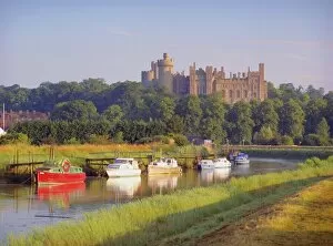 Castles Glass Coaster Collection: Arundel Castle and River, Arundel, Sussex, England