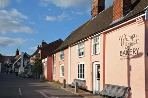 Orford Mounted Print Collection: Bakery in a Suffolk Pink building on Pump Street, Orford, Suffolk, England, United Kingdom, Europe
