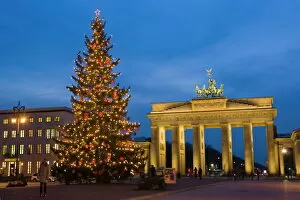 Gateway Collection: Brandenburg gate at Christmas time, Berlin, Germany, Europe
