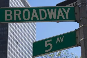 East Coast Collection: Broadway and 5th Avenue street signs