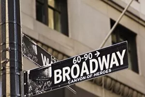 Broadway Premium Framed Print Collection: Broadway street sign Manhattan