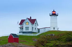 Glow Collection: Cape Neddick (The Nubble) Lighthouse, Cape Neddick, Maine, New England, United States of America