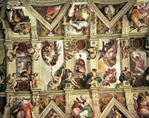 Southern Europe Collection: Ceiling of the Sistine Chapel