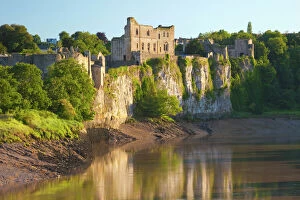 Centuries-old festivities Poster Print Collection: Chepstow Castle and the River Wye, Gwent, Wales, United Kingdom, Europe