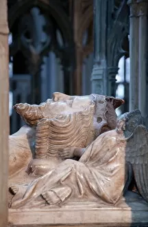 Tombs Collection: Close-up of effigy on tomb of King Edward II, died 1327, Gloucester Cathedral