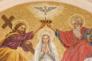 Basilica Collection: Coronation of the Virgin Mary, Basilica of Fatima, Fatima, Estremadura, Portugal, Europe