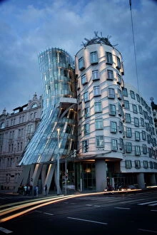Related Images Jigsaw Puzzle Collection: Dancing House (Fred and Ginger Building), by Frank Gehry built in 1996