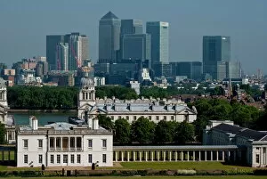 Sky Line Collection: Docklands skyline from Greenwich, London, England, United Kingdom, Europe