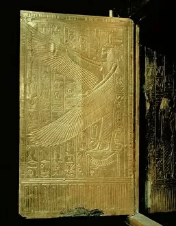Ancient civilizations Photo Mug Collection: One of the double doors of the gilt shrine showing the goddess Isis