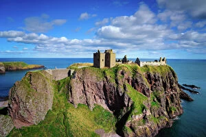 Isolated Collection: Dunnottar Castle outside of Stonehaven, Aberdeenshire, Scotland, United Kingdom, Europe