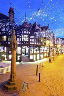 East Gate Collection: East Gate Street at Christmas, Chester, Cheshire, England, United Kingdom, Europe