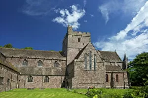 Powys Collection: Exterior of Brecon Cathedral, Brecon, Powys, Wales, United Kingdom, Europe