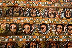 Motif Collection: The famous painting on the ceiling of the winged heads of 80 Ethiopian cherubs