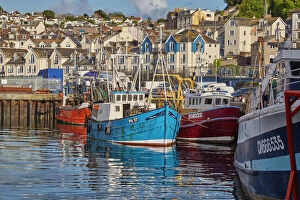 Great Houses Collection: Fishing boats tied up in Brixham harbour, the south coasts busiest fishing port
