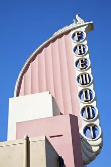 Street art Collection: Fremont Art Deco Movie Theater, Monterey Street, San Luis Obispo, California
