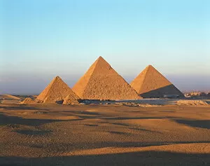 Related Images Collection: Giza Pyramids, Giza, UNESCO World Heritage Site, Cairo, Egypt, North Africa, Africa