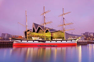 Docks Fine Art Print Collection: The Glenlee Ship and Riverside Museum, Glasgow, Scotland, United Kingdom, Europe