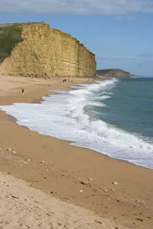 West Bay Collection: Golden Cliff and beach at West Bay near Bridport, Dorset, Jurassic Coast