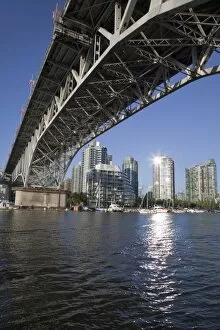 Cloudless Collection: Granville Bridge spanning False Creek at Granville Island, Vancouver, British Columbia