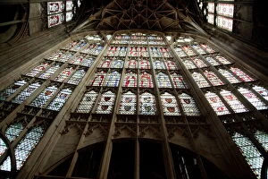 Gloucester Jigsaw Puzzle Collection: Great East Window looking up, Gloucester Cathedral, Gloucester, Gloucestershire