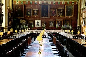 Oxford Fine Art Print Collection: Great Hall (dining room) at Christ Church College, Oxford University, Oxford