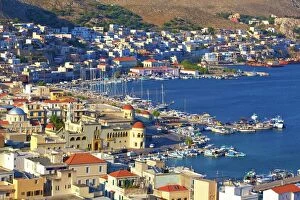 Greek Islands Collection: Harbour at Pothia, Kalymnos, Dodecanese, Greek Islands, Greece, Europe