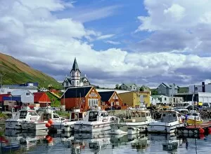 Docks Fine Art Print Collection: The harbour and quay of Husavik