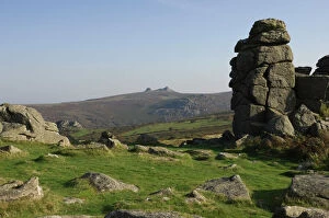 Rock Formations Collection: Haytor Rocks seen from Hound Tor, Dartmoor National Park, Devon, England
