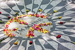 Central Park Jigsaw Puzzle Collection: The Imagine Mosaic memorial to John Lennon who lived nearby at the Dakota Building