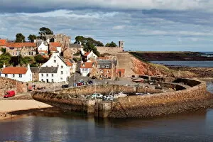 Villages Poster Print Collection: Incoming tide at Crail Harbour, Fife, Scotland, United Kingdom, Europe