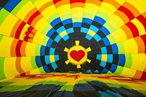 Inflating Collection: Inside a hot air balloon, California, United States of America, North America