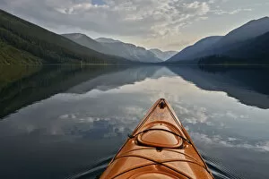 Typically Canadian Collection: Kayaking on Cameron Lake, Waterton Lakes National Park, Alberta, Canada, North America