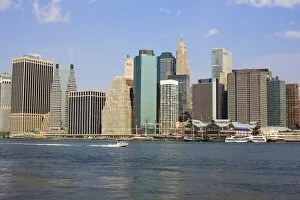 Sky Line Collection: Lower Manhattan skyline and South Street Seaport across the East River