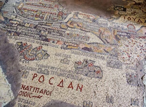 Centuries-old festivities Framed Print Collection: Madaba Mosaic Map, Greek Orthodox Basilica of Saint George, Madaba, Madaba Governorate