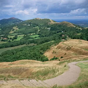 Hereford Mounted Print Collection: Malvern Hills, from British Camp, Hereford & Worcester, England, United Kingdom, Europe
