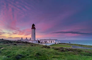 Iconic structures Photographic Print Collection: Mid-summer sunrise over The Mull of Galloway Lighthouse