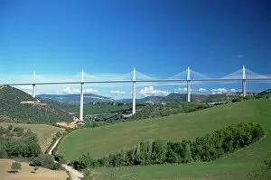 Robert Hills Mouse Mat Collection: Millau Viaduct, Aveyron, Midi-Pyrenees, France, Europe