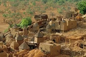 Habitat Collection: Mud village, Sanga region, Dogon, Mali, Africa