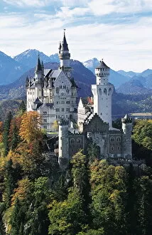 Palaces Pillow Collection: Neuschwanstein Castle, Allgau, Germany