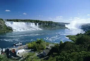 Americas Collection: Niagara Falls on the Niagara River that connects Lakes