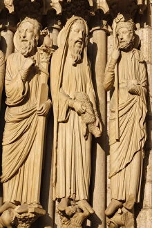 Religious Architecture Metal Print Collection: North gate sculpture of Moses, Aaron, Samuel or King David