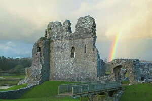 Rainbows Poster Print Collection: Ogmore Castle, Bridgend, Wales, U. K