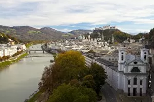 Traditionally German Collection: Overview of Salzburg in autumn, Salzburg, Austria, Europe